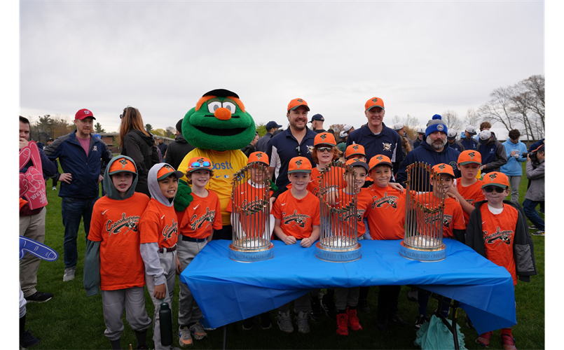 Wally and the Trophies Visit Opening Day 2023